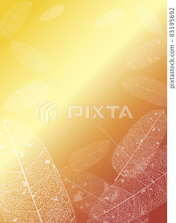 冬天圖像中枯葉和金色漸變的暖色背景圖解 83195692