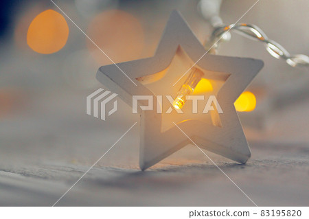 Star-shaped light garlands, festive decoration for Christmas 83195820