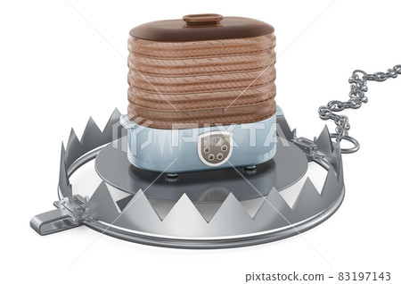 Bear Trap with food dehydrator, 3D rendering 83197143