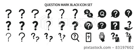 Icon set related to question marks 83197602
