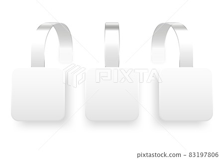 Blank supermarket promotional wobblers isolated on white background. Realistic wobbler template for Blank supermarket promotional wobblers isolated on white background. Realistic wobbler template for 83197806
