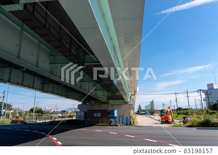 National highway No. 254 bypass construction Shimonanbata intersection bridge Shiki city side 2021.10 c-1 National highway No. 254 bypass construction Shimonanbata intersection bridge Shiki city side 2021.10 c-1 83198157