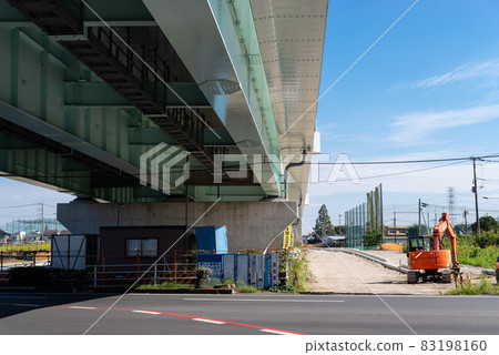 National highway No. 254 bypass construction Shimonanbata intersection bridge Shiki city side 2021.10 d-1 National highway No. 254 bypass construction Shimonanbata intersection bridge Shiki city side 2021.10 d-1 83198160