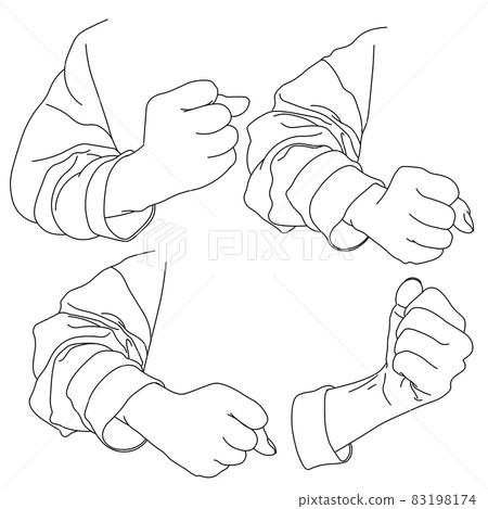 一隻手握拳的插圖-我手動侵入照片- 83198174