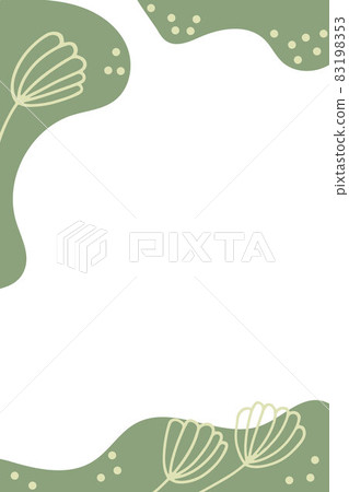 abstract background with hand drawn botanical elements and stains dots stripes waves. Doodle covers template design with trendy modern pastel dusty colors palette 83198353