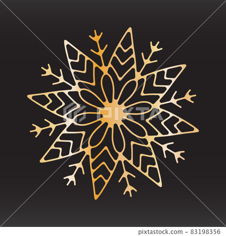 unique snowflake christmas vector design for brochure banner card sticker. 83198356
