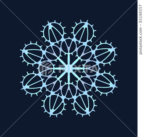cute snowflake, festive christmas design of unique winter symbol. 83198357