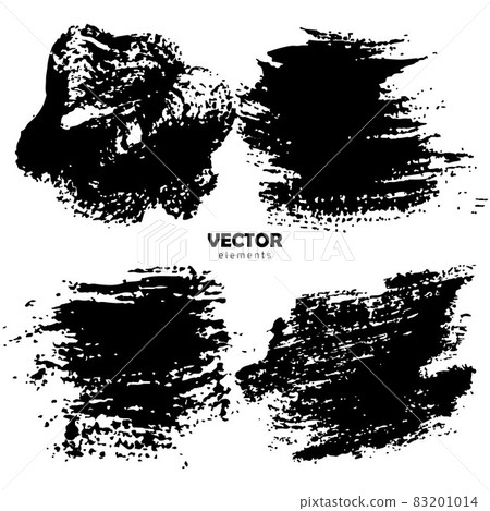 Grunge Set Brush Shape Vector Strokes in Black color on white background. Hand painted grange elements. Ink drawing. Dirty artistic design . Place for text, quote, information, company name. Grunge Set Brush Shape Vector Strokes in Black color on white background. Hand painted grange elements. Ink drawing. Dirty artistic design . Place for text, quote, information, company name. 83201014
