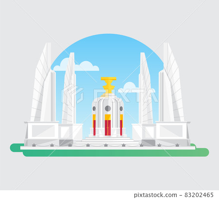 The Democracy Monument Thailand, vector image 83202465