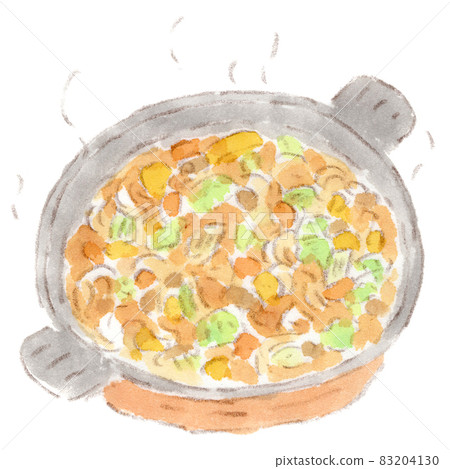 Let's warm up in a pot in autumn and winter: Watercolor illustration of hot pot, noodles, hoto Let's warm up in a pot in autumn and winter: Watercolor illustration of hot pot, noodles, hoto 83204130