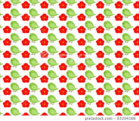 Plum blossom and warbler design pattern Plum blossom and warbler design pattern 83204166
