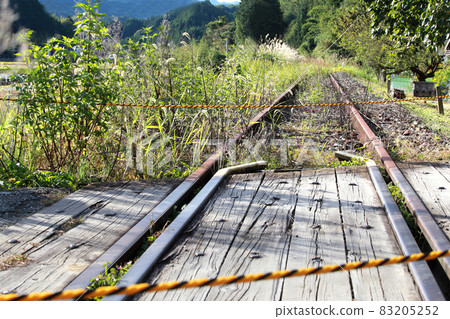 Railroad tracks that were abandoned due to disasters or deficits 83205252