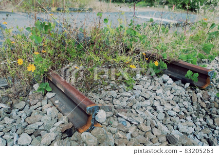 Railroad tracks that were abandoned due to disasters or deficits 83205263
