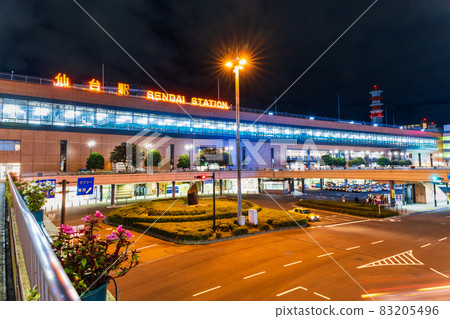 仙台站西口夜景 83205496