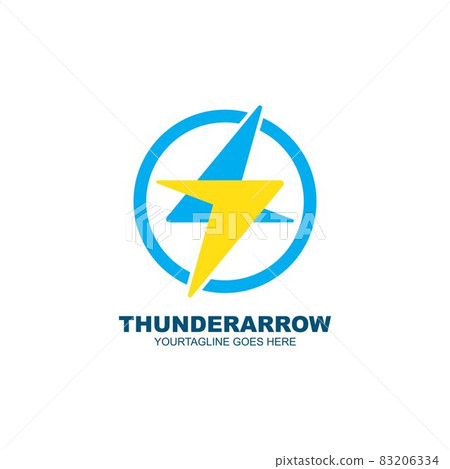thunderbolt arrow vector icon illustration design template 83206334
