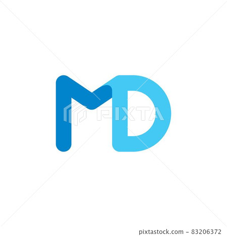 MD letter icon vector illustration design 83206372