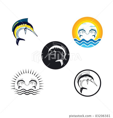 blue marlin fish icon illustration blue marlin fish icon illustration 83206381