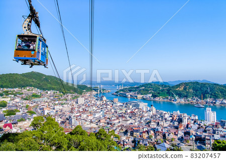 Onomichi City, Hiroshima Prefecture, Onomichi Cityscape and Senkoji Mountain Ropeway Onomichi City, Hiroshima Prefecture, Onomichi Cityscape and Senkoji Mountain Ropeway 83207457