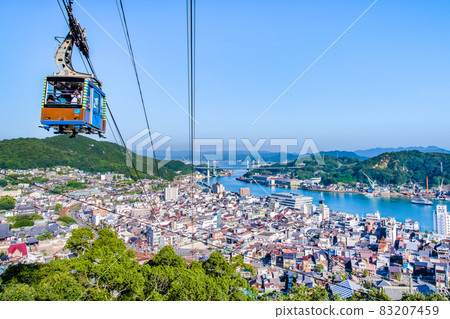 Onomichi City, Hiroshima Prefecture, Onomichi Cityscape and Senkoji Mountain Ropeway Onomichi City, Hiroshima Prefecture, Onomichi Cityscape and Senkoji Mountain Ropeway 83207459