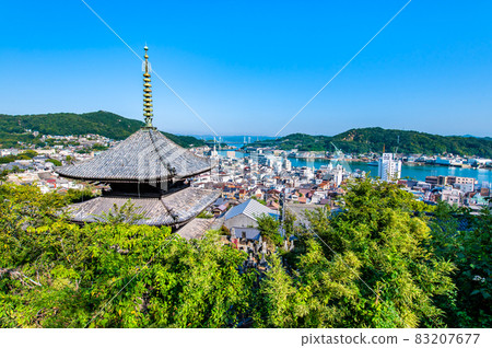 廣島縣尾道市、天內寺三十道和尾道市容 83207677