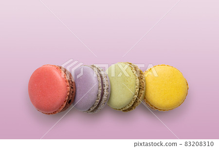Cake macaron or macaroon on pink Cake macaron or macaroon on pink 83208310