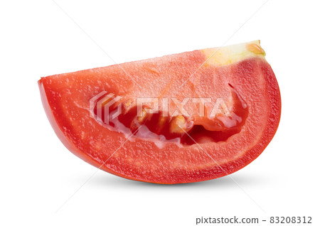 Tomato slice isolated on white 83208312