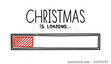 Christmas 2022 progress loading bar. Infographics design element with status of completion. Hand drawn vector illustration Christmas 2022 progress loading bar. Infographics design element with status of completion. Hand drawn vector illustration 83209287