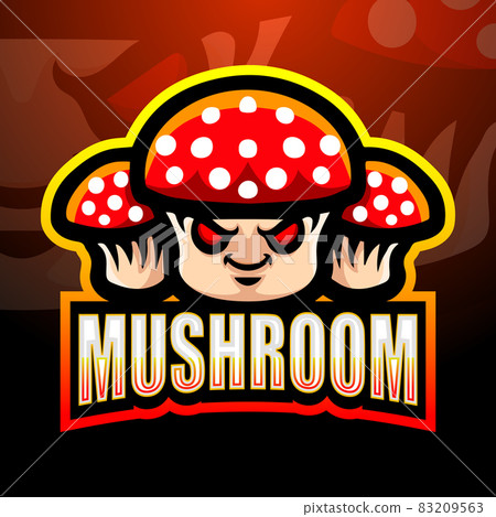 Mushroom mascot esport logo design 83209563