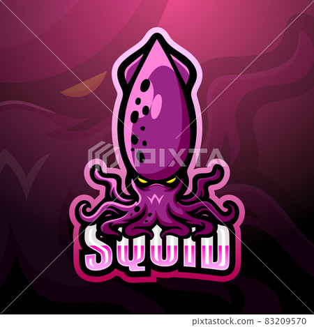 Squid mascot esport logo design Squid mascot esport logo design 83209570