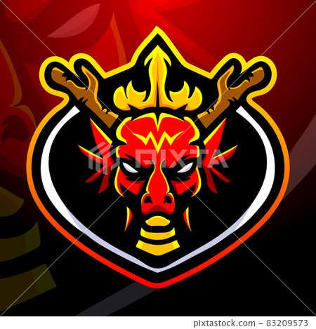 Dragon mascot esport logo design  83209573