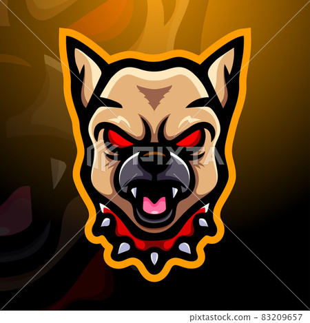 Bulldog head mascot esport logo design 83209657