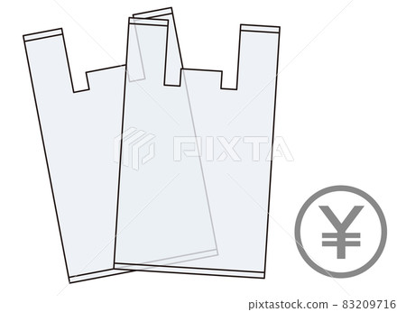 Disposable paid shopping bag image illustration Disposable paid shopping bag image illustration 83209716