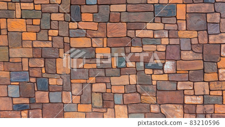Brown brick wall Light middle and Blocks for background Brown brick wall Light middle and Blocks for background 83210596