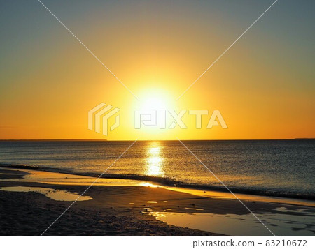 Sunset on Ouvea Island, New Caledonia 83210672