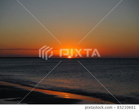 Sunset on Ouvea Island, New Caledonia 83210681