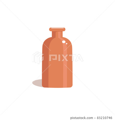 Vintage jug in a flat style. Clay vase on a white background. Vector illustration 83210746