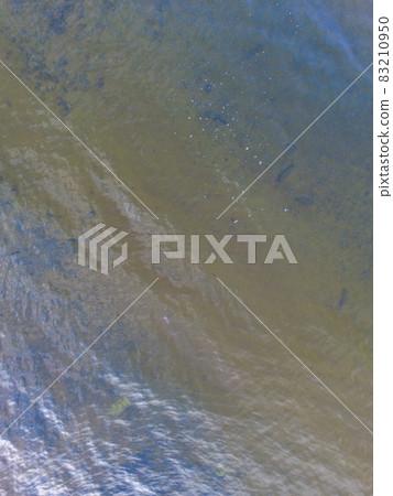 Lake shore landscape ~ Aerial photograph with drone (Inawashiro Lake / West Bank / Aizuwakamatsu City Fukushima Prefecture Akai Character House) 83210950