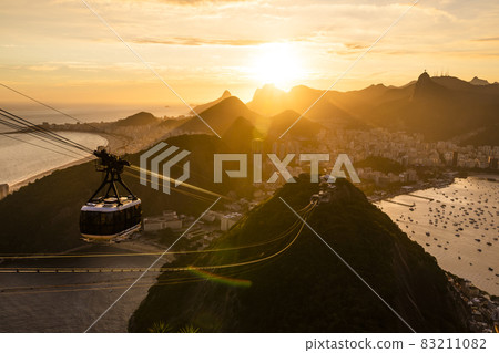 Beautiful panorama of Rio de Janeiro at twilight, Brazil. Sugarloaf Mountain Beautiful panorama of Rio de Janeiro at twilight, Brazil. Sugarloaf Mountain 83211082