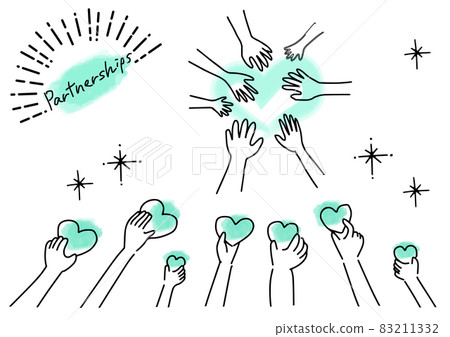 Image of donations and mutual help Simple illustration 83211332