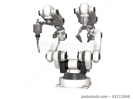焊接機器人手雙臂工業機器人(3DCG圖像) 焊接機器人手雙臂工業機器人(3DCG圖像) 83211908
