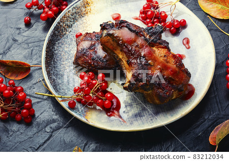 Grilled meat with viburnum Grilled meat with viburnum 83212034