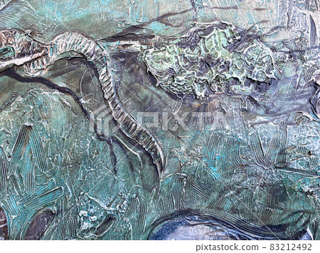 Decorative Grainy beautiful green Stucco Wall Background. Stylized Texture Banner With Space For Text Decorative Grainy beautiful green Stucco Wall Background. Stylized Texture Banner With Space For Text 83212492