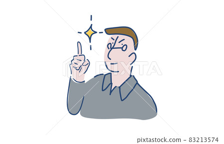 Male with glasses Doya face Simple flat person 83213574