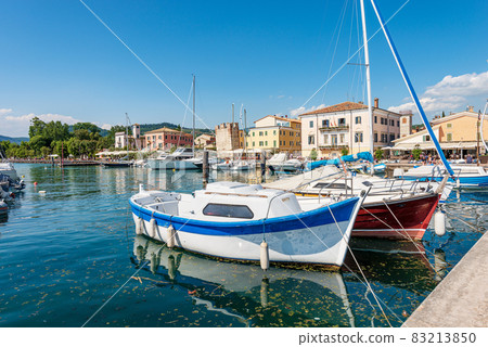 Port of the small Bardolino village - Lake Garda Verona Province Italy 83213850