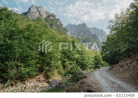 A view of the accursed mountains in the Grebaje Valley. Prokletije, also known as the Albanian Alps and the Accursed Mountains, is a mountain range on the Balkan peninsula, extending from northern 83215489