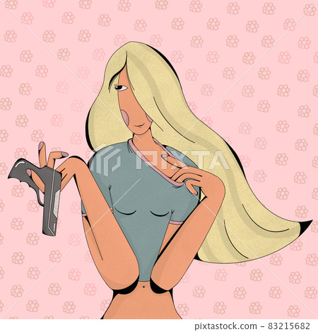 Girl with gun Girl with gun 83215682