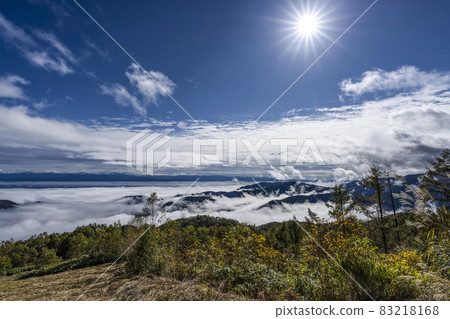 天堂園原展望台雲海和南阿爾卑斯 天堂園原展望台雲海和南阿爾卑斯 83218168