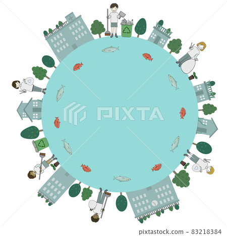 Illustrations of children picking up trash with an easy-to-understand image of SDGs efforts and eco-friendliness (no text) Illustrations of children picking up trash with an easy-to-understand image of SDGs efforts and eco-friendliness (no text) 83218384