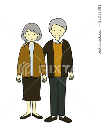 一對好年長夫婦的插圖 83218391