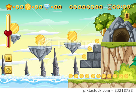 Collecting Coins Platformer Game Template Collecting Coins Platformer Game Template 83218788